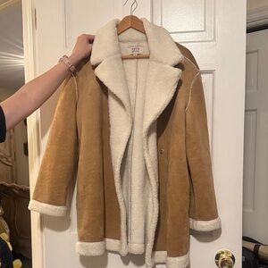 FRYE AND CO. Tan Teddy Jacket with Cream Accents